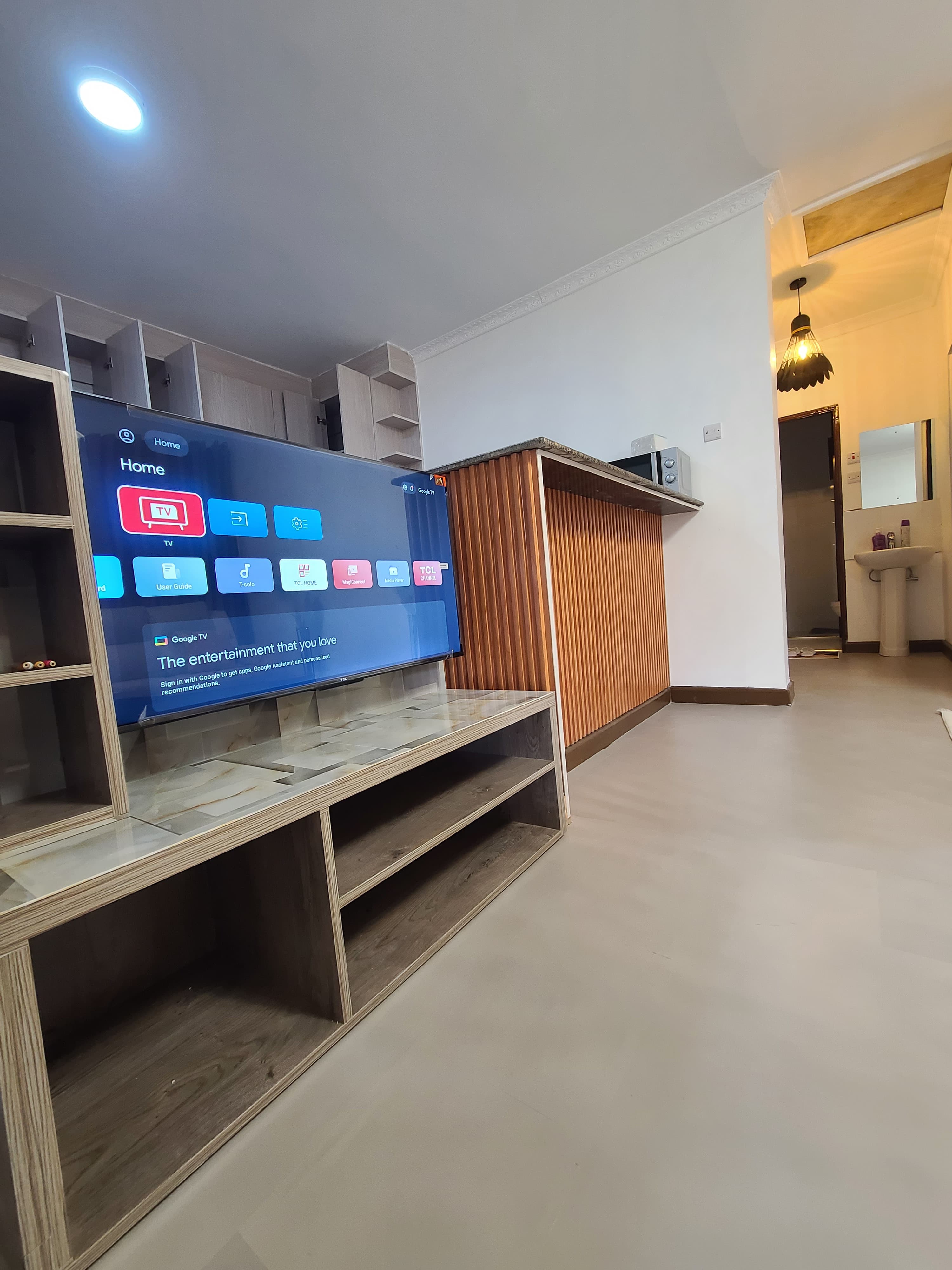 TV unit and open living area