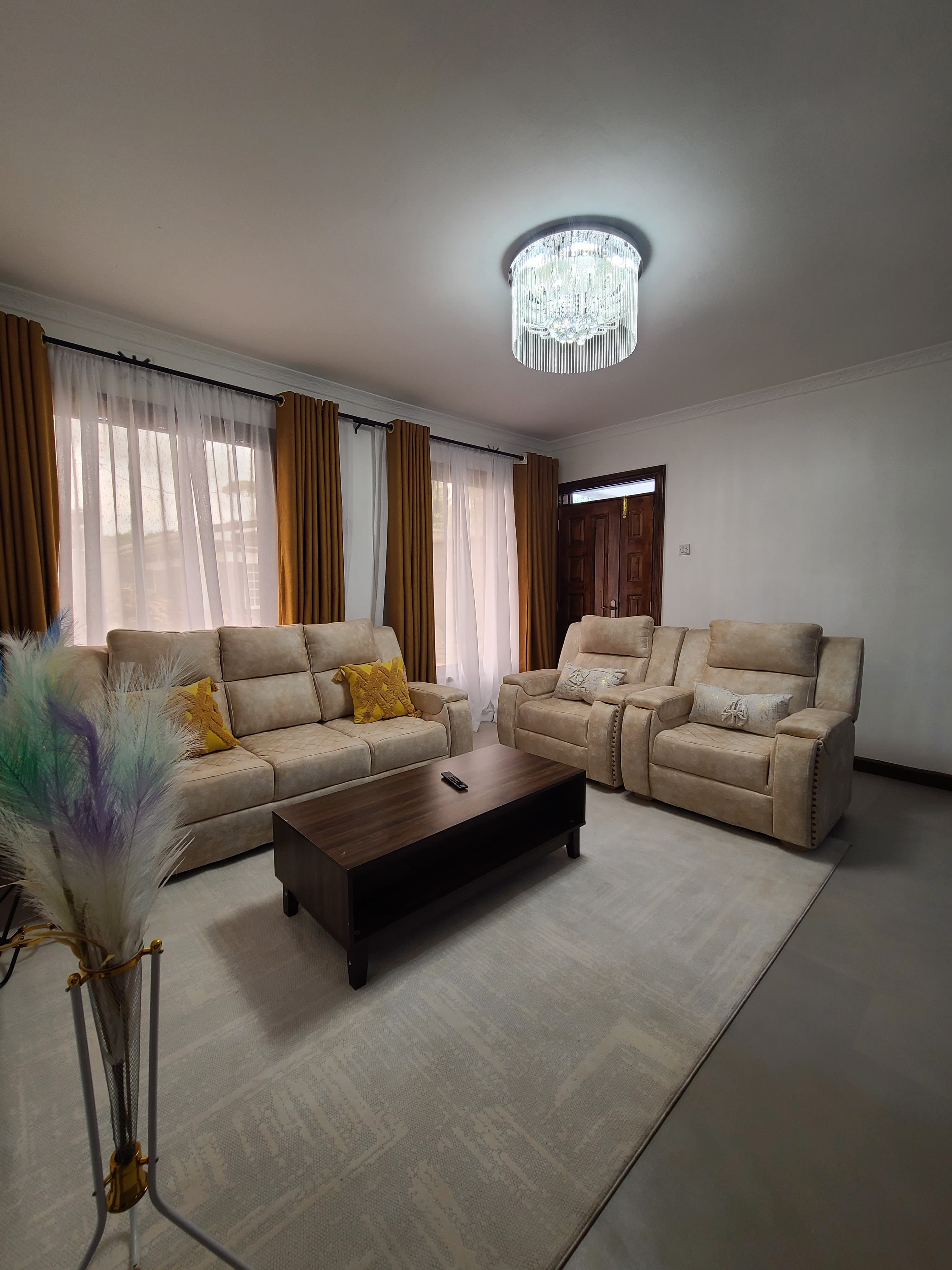 Lounge with cream recliners