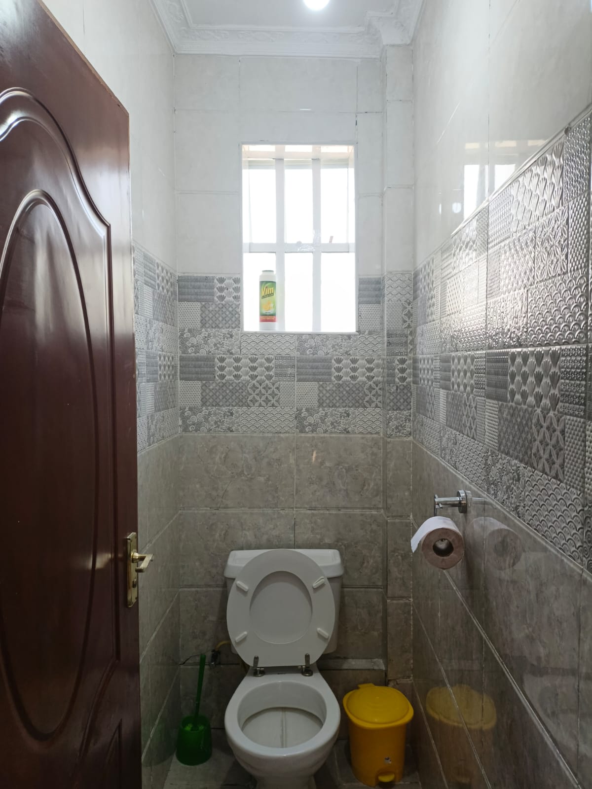 WC with patterned tiles